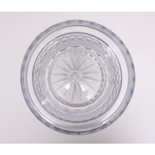 Large Vintage Belgian Cut Crystal Glass Vase, 1960s For Sale - Image 4 of 7