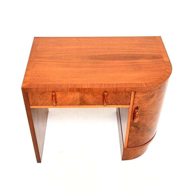 Art Deco Figured Walnut Desk, 1930s For Sale - Image 9 of 14