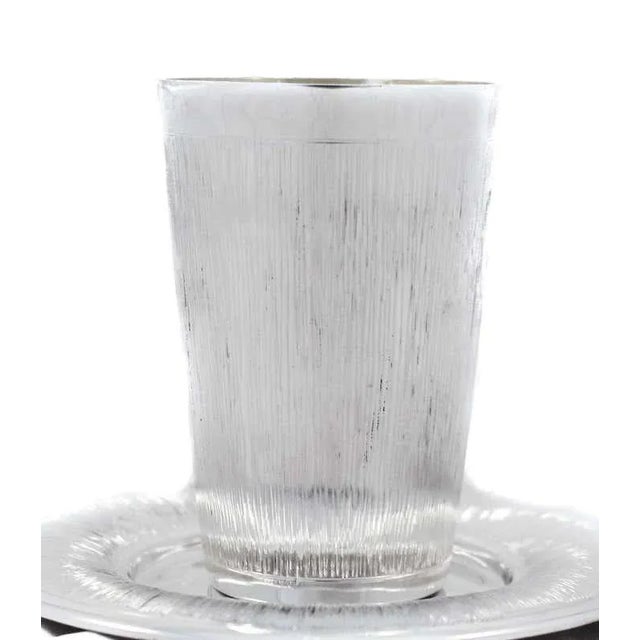 Modern Sterling Kiddush Cup and Plate For Sale - Image 3 of 5