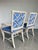 British Colonial Style Rattan Dining Armchairs With Blue Cushions by Lane Venture Excursions, a Pair For Sale In Naples, FL - Image 6 of 11