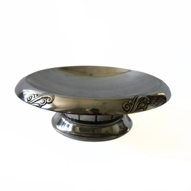 Silver Plated Bowl on Foot from Jugend Design, Sweden, 1900s For Sale - Image 9 of 9