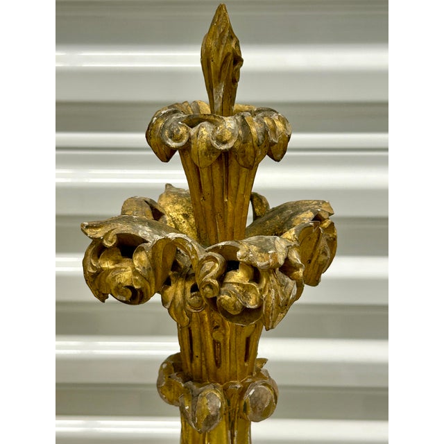 19th Century Neo-Gothic Gilt Architectural Altar Fragment 46in Tall For Sale - Image 4 of 10