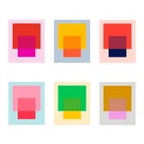 Interactions Set of Six Fine Art Prints 11" X 14" by Liz Roache For Sale