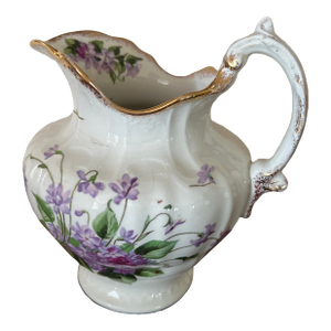 Antique Floral Patterned Lamberton Works Pitcher