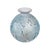 Lalique "Milan" vase in clear glass, blue patina with leaf decoration. Dimensions: 28 x 25cm. Produced before 1950 and...