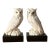 1970s Vintage Italian Arnaldo Gianelli Alabaster Owl Bookends-a Pair, Signed For Sale