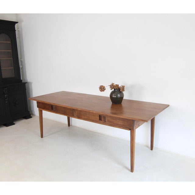 Tan 19th Century French Farm Table with Sliding Doors For Sale - Image 8 of 18