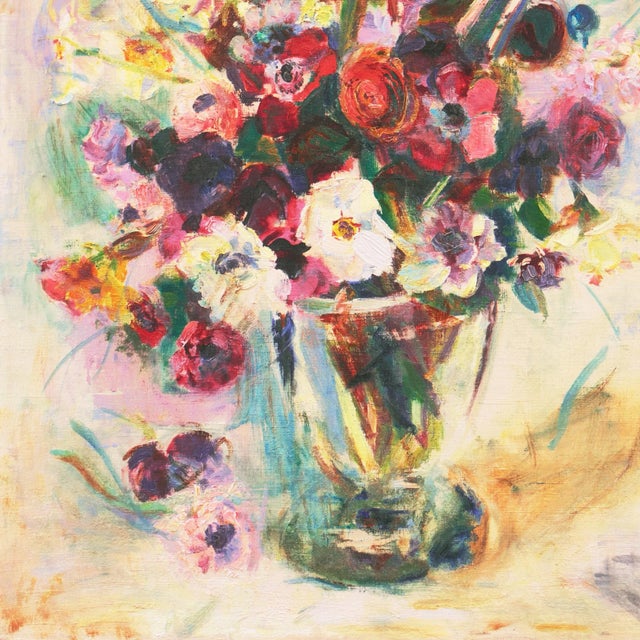Textile 'Summer Flowers' by Irma Engel Grabhorn, Paris, Salon D'Automne, Post-Impressionist California Artist For Sale - Image 7 of 11