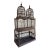Large Antique Early 20th Century French Wood and Wire Turreted Bird Cage For Sale