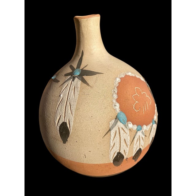Vintage Southwestern Pueblo Handmade Pottery Vase by Betty Selby, Native American Art For Sale - Image 4 of 9