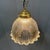 Pressed Glass Pendant Lamp with Brass Fixture from Holophane, 1930s For Sale - Image 4 of 15