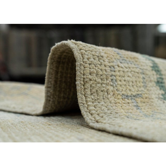 Textile Turkish Oushak Rug 3'1"x 7'9" #19272 For Sale - Image 7 of 8