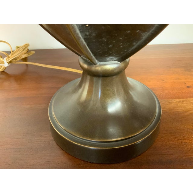20th Century Metal Urn Lamps With Shades - a Pair For Sale - Image 4 of 6