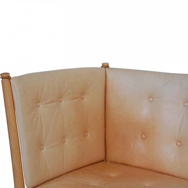 Spoke-Back Sofa in Leather by Børge Mogensen, 1987 For Sale - Image 3 of 18