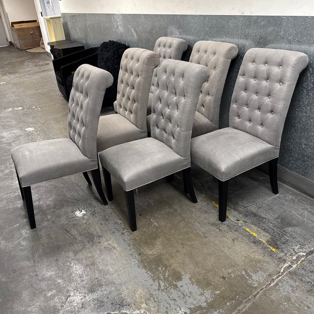 Restoration Hardware Bennett Dining Side Chairs, Set of Six For Sale In San Francisco - Image 6 of 12