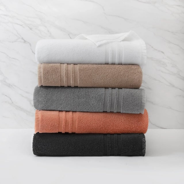 Contemporary Mercer Bath Towel, White For Sale - Image 3 of 3