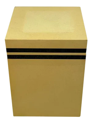 Modern Lacquered and Chrome Cube by Karl Springer