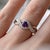 Contemporary Amethyst Engagement Promise Ring • Twist Shank Cocktail Ring • Us 7 For Sale - Image 3 of 6