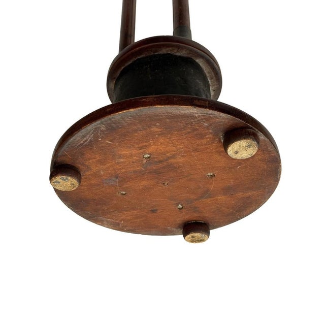 Black Viennese Art Nouveau Plant Stand in Wood, Patinated Metal and Brass, 1910s For Sale - Image 8 of 10