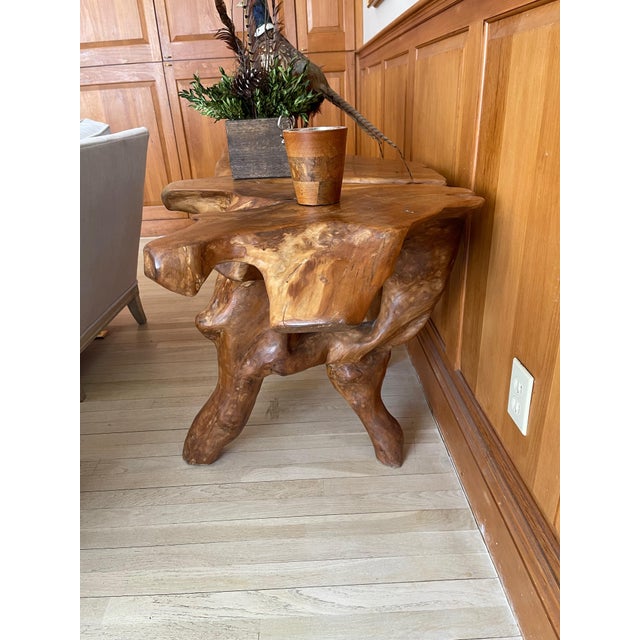 Early 20th Century California Redwood Sculptural Root Table For Sale - Image 11 of 18
