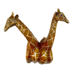 Sergio Bustamante Signed Twin Giraffes, 1977