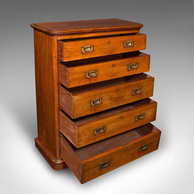 This is an antique gentleman’s sporran chest. A Scottish, mahogany collector’s cabinet, dating to the early Victorian...