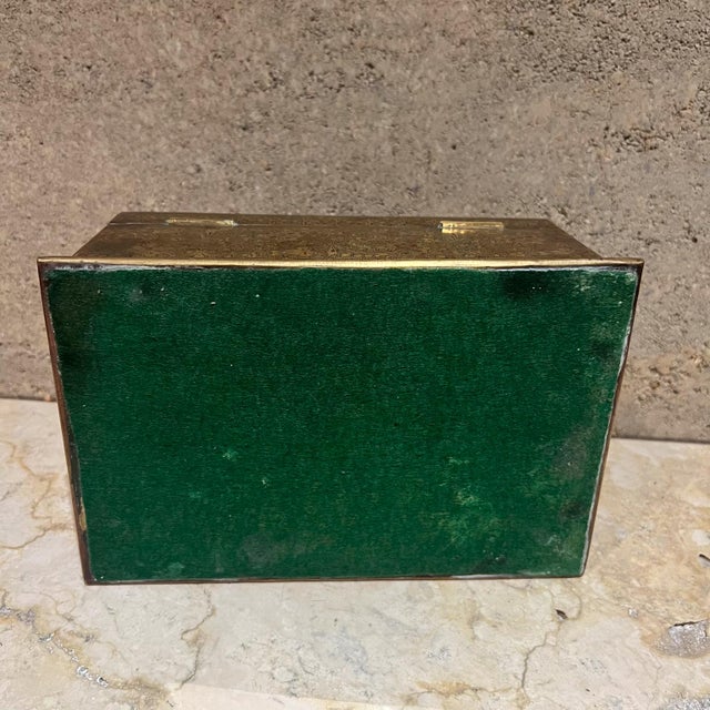 Fine Patinated Brass Etched Jewelry Box Style Tiffany For Sale - Image 10 of 18