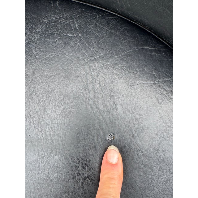 Black Pair of Vintage Daystrom Sculptural Black Metal Swivel Bar Stools For Sale - Image 8 of 9