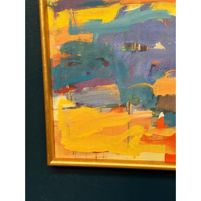 Ubaid Syed, Abstract, 1950s, Oil on Canvas, Framed For Sale - Image 9 of 18
