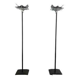 Dhiedron Floor Lamps by Giovanni Grignani for Lamperti, Set of 2 For Sale