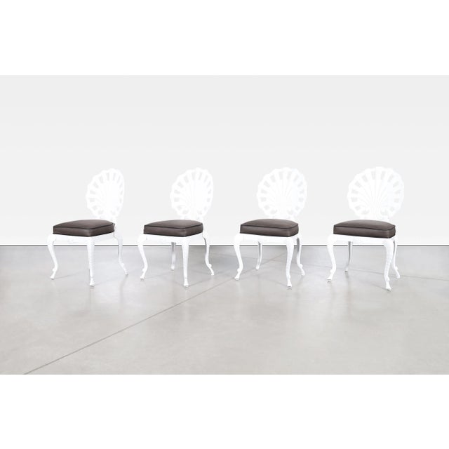 1970s Vintage Aluminum Shell Back Dining Set Attributed to Brown Jordan, 1970s For Sale - Image 5 of 12