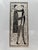 Original limited-edition black-and-white figural print by Azriel Awret (1910-2010), depicting two elongated figures facing...