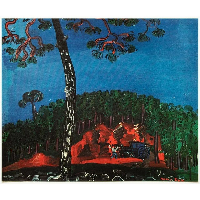 An excellent full-color print after the painting "Landscape of Esterel" by Raoul Dufy. Published by New French Editions in...