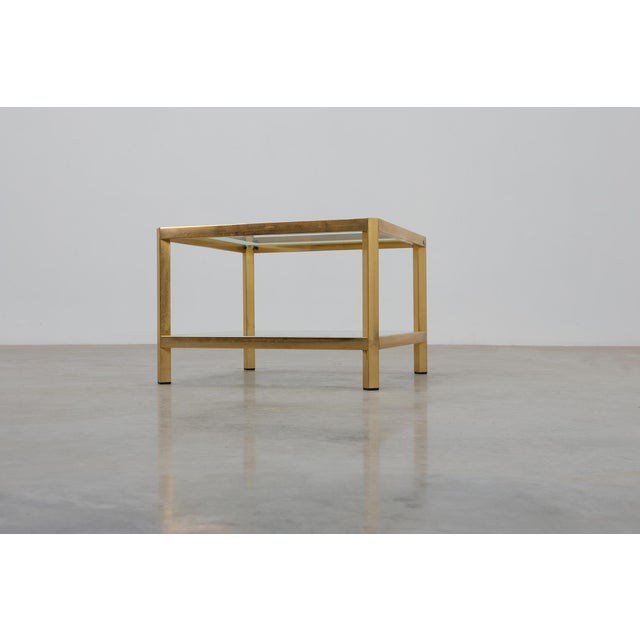 Glass Mid‑Century Square Coffee Table from Fedam, Belgium, 1980s For Sale - Image 7 of 11