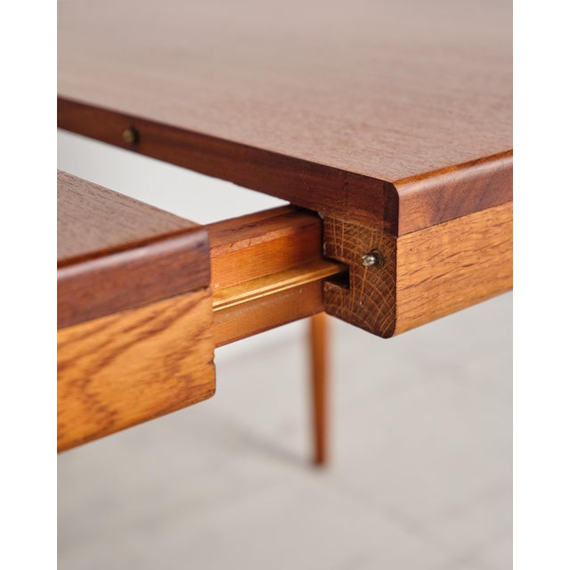 Mid-Century German Extendable Dining Table in Teak and Oak by Hartmut Lohmeyer for Wilkhahn, 1960s For Sale - Image 16 of 18