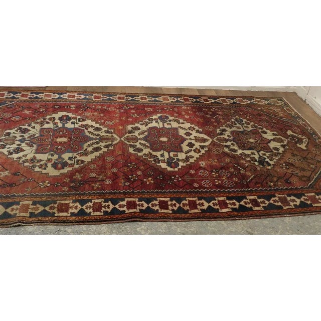 Textile Large Traditional Tree of Life Red Wool Rug, 1920s For Sale - Image 7 of 10