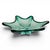 Murano Sommerso Emerald & Aquamarine Sculptural Star Art Glass Bowl 11.25" For Sale - Image 9 of 18