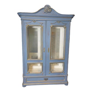 French Painted Display Cabinet For Sale