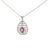 2.16 Carat Pink Sapphire Diamond 18k White Gold Pendant Necklace For Sale - Image 4 of 7