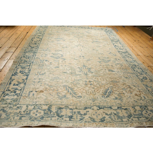 Textile Vintage Distressed Heriz Carpet - 7'4" x 10'6" For Sale - Image 7 of 10