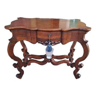 Italian Console Table with Lyre Legs For Sale