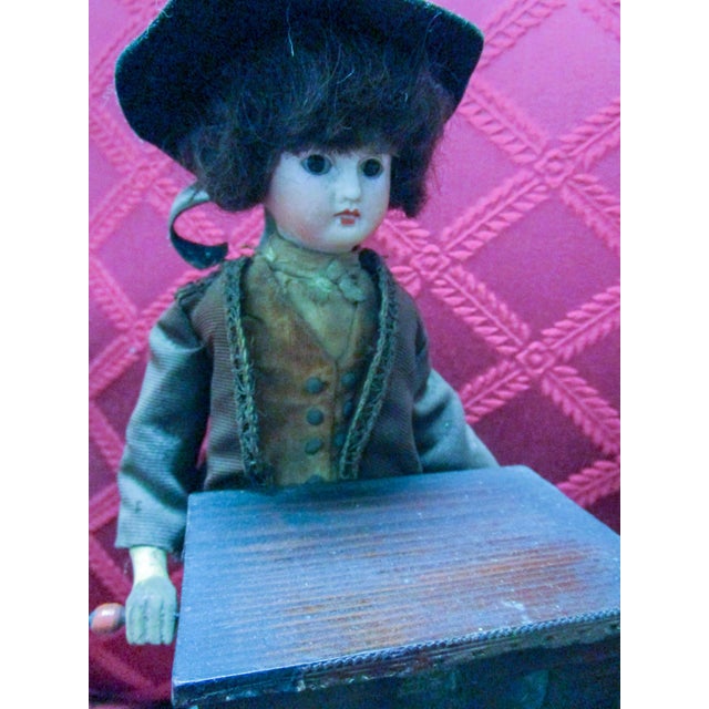 Automaton German Zinner & Sohn Musical Toy W Children & Organ Grinder Monkey For Sale - Image 11 of 16