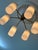 Metal Mid-Century Modern Swedish Semi Flush Mount Chandelier in Brass and Opaline Glass by Gert Nystrom for Fagerhult and Orrefors, 1960 For Sale - Image 7 of 11