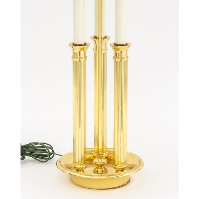 Late 20th Century French Style Gilt Brass Bouillotte Lamp For Sale - Image 4 of 7