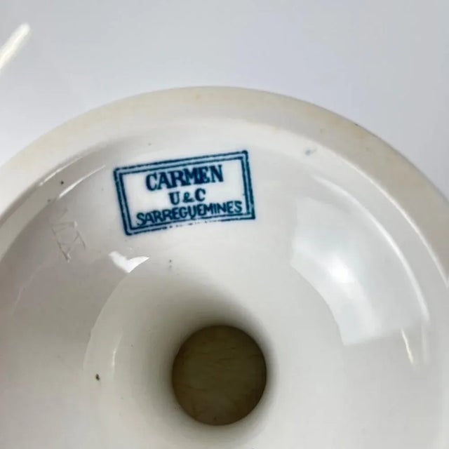 Blue Carmen Fruit Bowl from Sarreguemines, 1879-1918 For Sale - Image 8 of 18