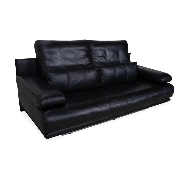 Model 6500 2-Seater Sofa in Black Leather from Rolf Benz For Sale - Image 4 of 14