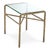 2000 - 2009 Vintage Brass Finish and Glass Side Tables, Set of 2 For Sale - Image 5 of 7