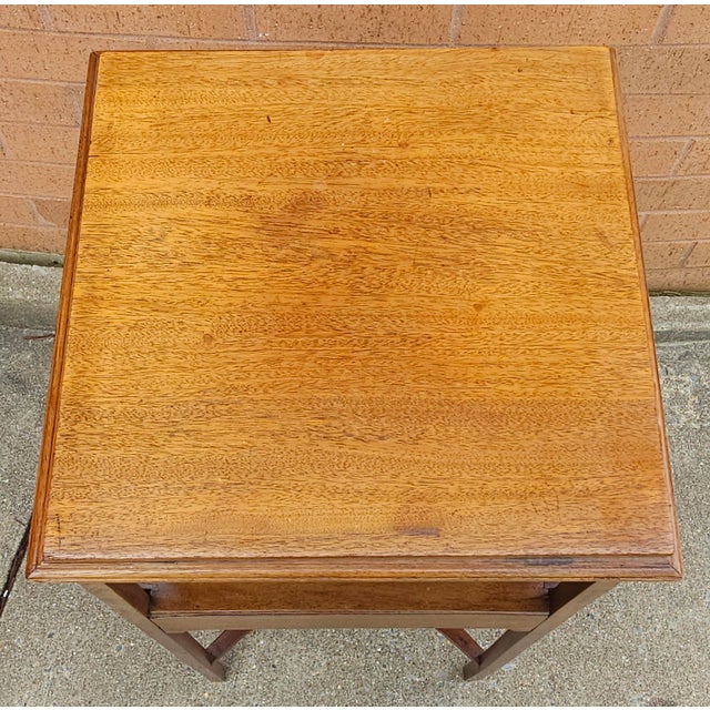 Early 20th Century Early 20th Century Georgian Three Tier One Drawer Mahogany Side Table For Sale - Image 5 of 7