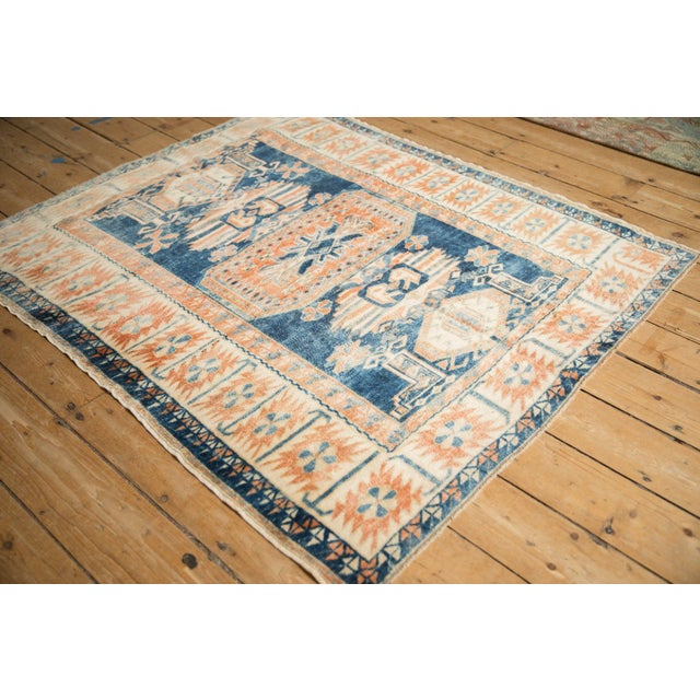 Vintage Distressed Oushak Square Rug - 4'1" X 4'4" For Sale - Image 9 of 10
