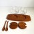 1960s Mid Century Danish Modern 1960s Teak Condiment Set Tray Covered Dish & Spoons For Sale - Image 5 of 10